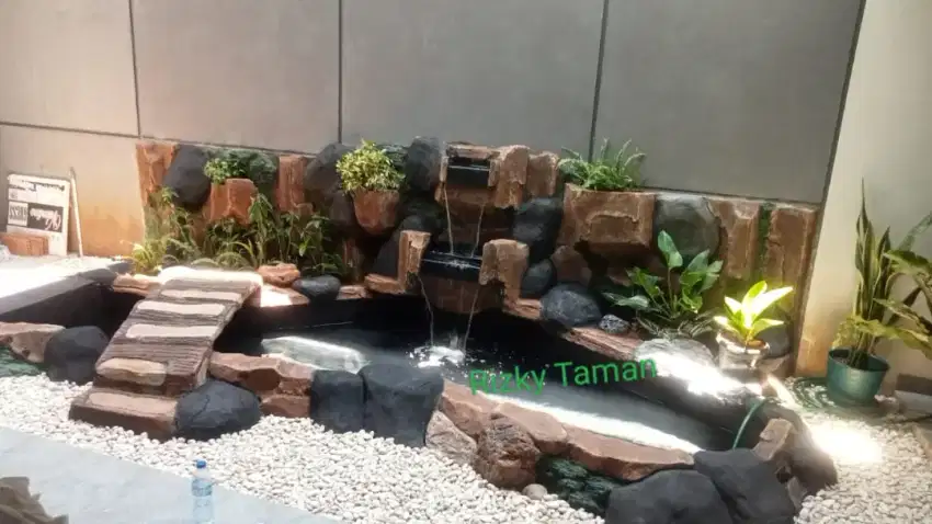 Jasa pembuatan kolam koi..kolam relief tebing