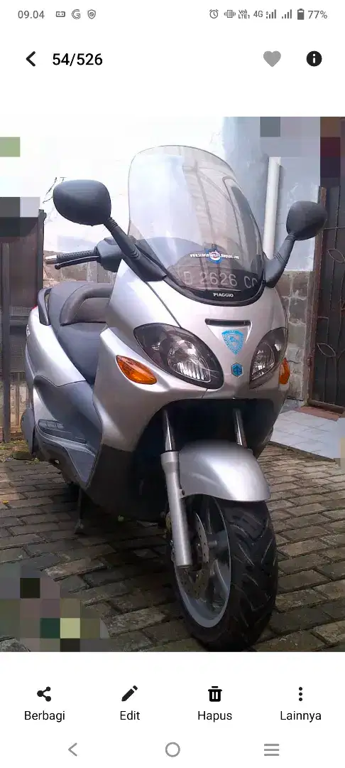 Dijual Piaggio X9 silver