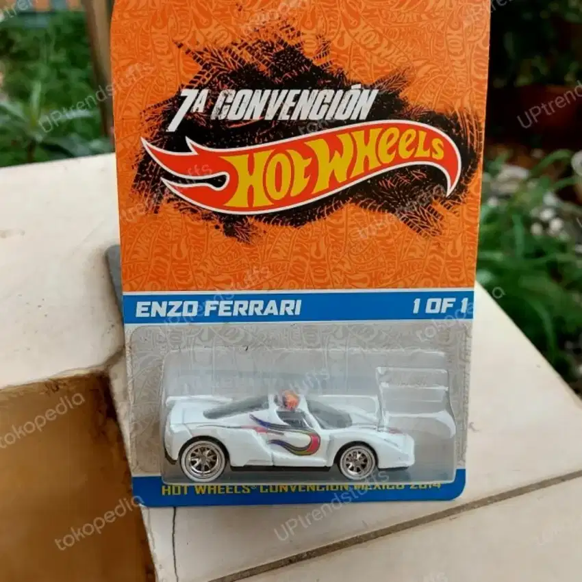 Hot Wheels FERRARI ENZO White Flames  Mexico Convention 1 of 1