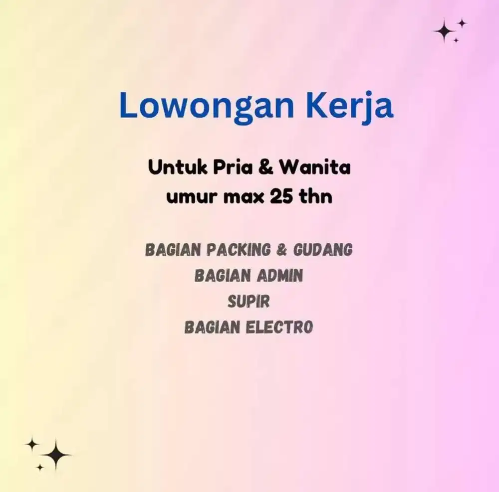 Lowongan Kerja bagian Packing di Gudang