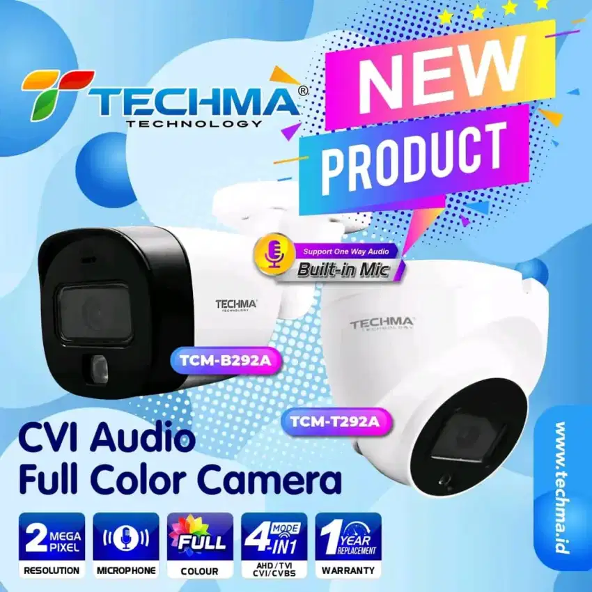 PAKET CCTV TECHMA 2MP FULL COLOR + MIC