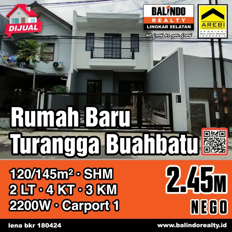 Jual Cepat Harga Nego Rumah Baru Minimalis Modern Di Turangga
