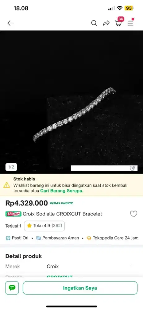 Croix Sodialle Croixcut Bracelet Gelang