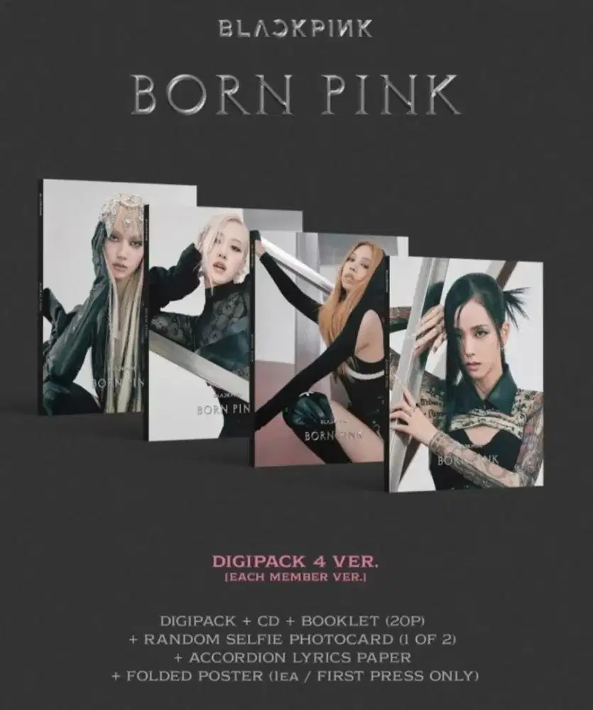 BLACKPINK 2nd ALBUM - BORN PINK [DIGIPACK VER.] [ALL MEMBERS OT4]