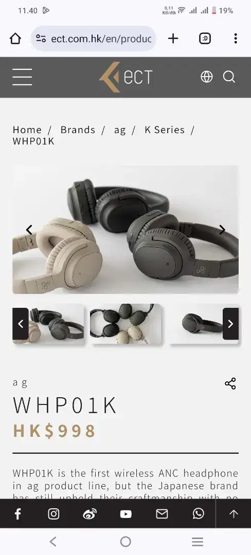 headphone whp 01k suara sangat bagus bass mantapp