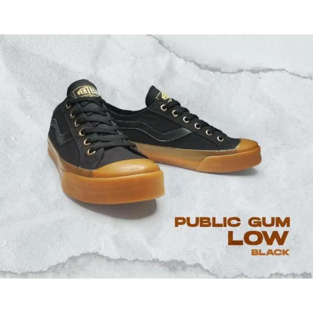 Sepatu Ventela Publik Gum Low Black