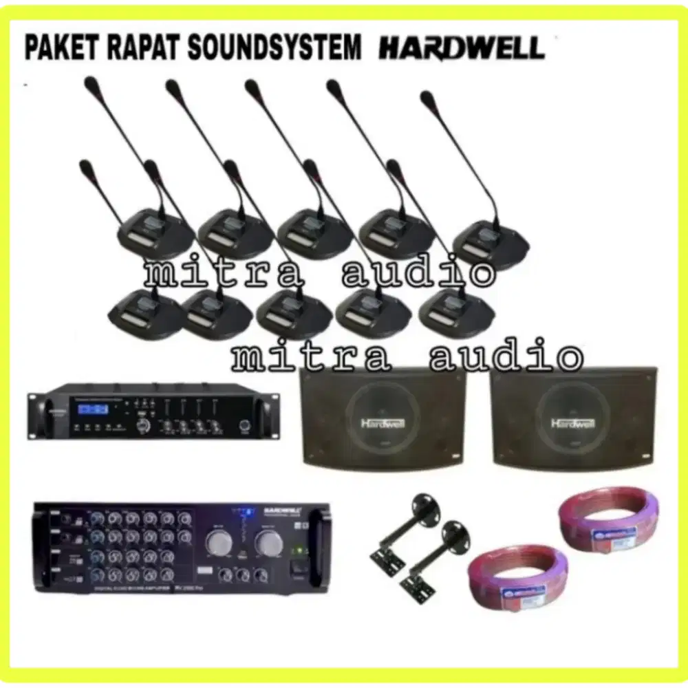 Paket karaoke hardwell 10 inch paket mic meja conference