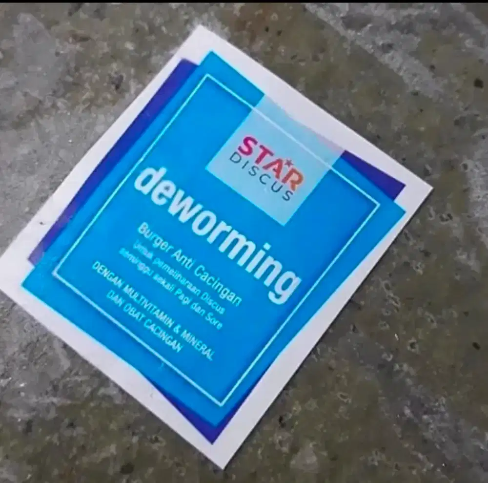 Burger Deworming untuk Ikan Discus sakit cacingan