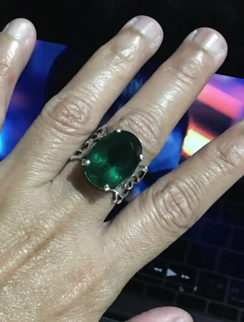 Cincin Oval Green Emerald-Panna by Grammes Jewerly