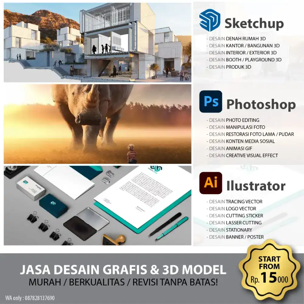 Jasa Desain Grafis dan 3D Model