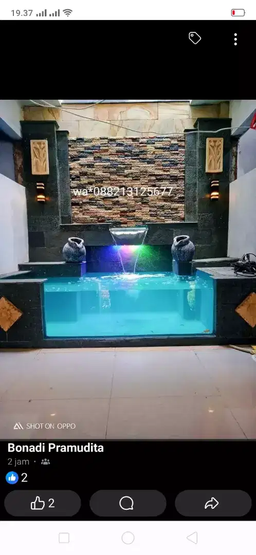 Relif minimalis / kolam koi