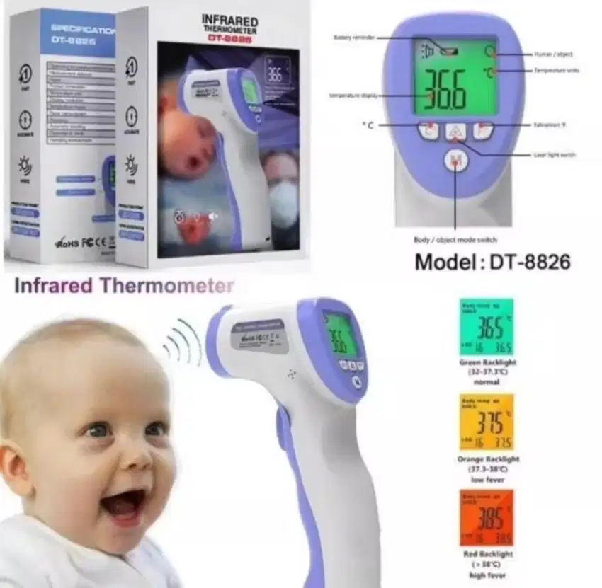 Thermometer Digital Pengukur Suhu Tubuh DT8826