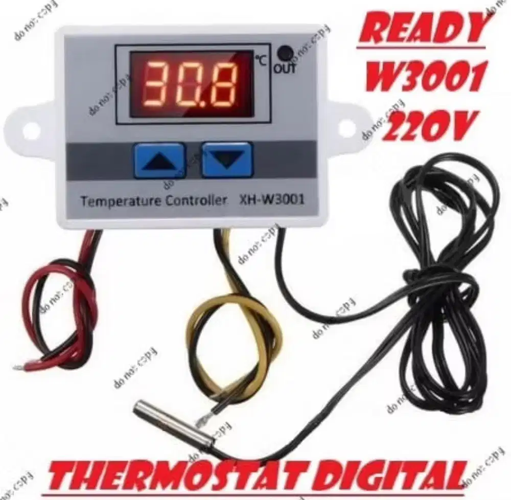 Thermostat Digital AC 220V Termostat Alat Pengatur Suhu Panas XH W3001