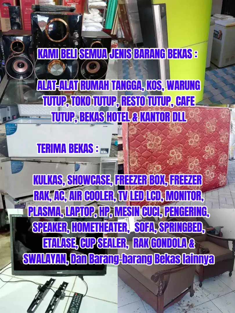 Dibeli terus Barkas Kulkas Tv Ac Freezer Showcase mesin cuci springbed