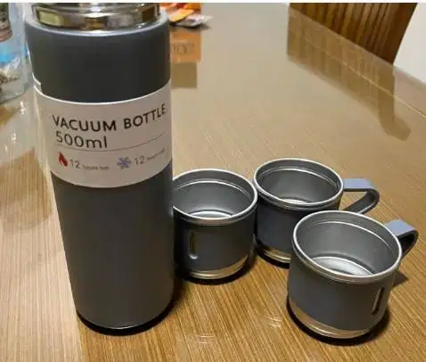 Termos Botol Panas Dingin + 3 Cup