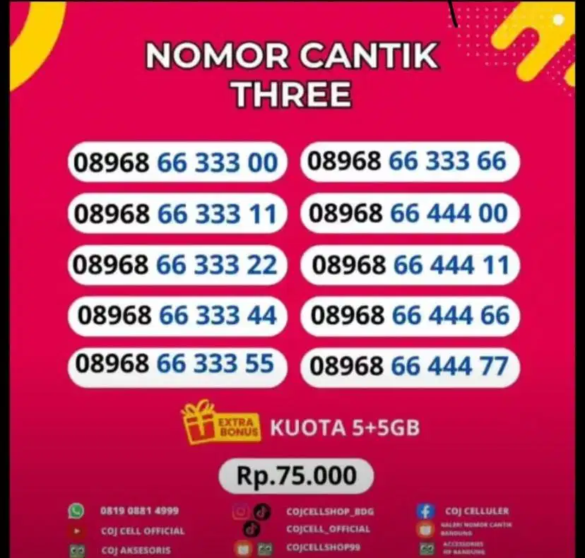 NOMOR CANTIK TRI