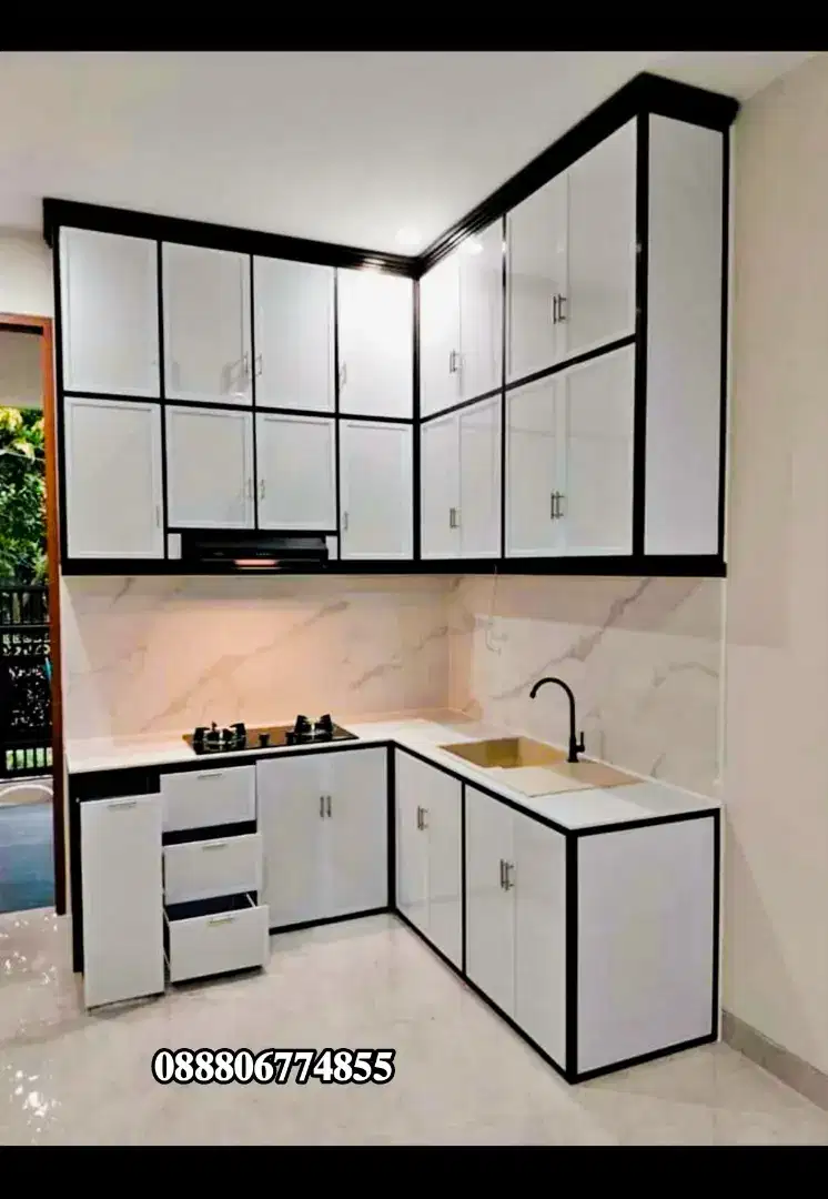 Kitchen set alumunium murah langsung produksi sendiri