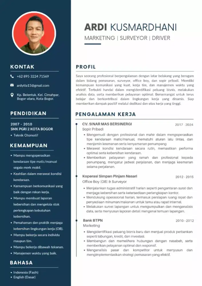 Cari pekerjaan Driver