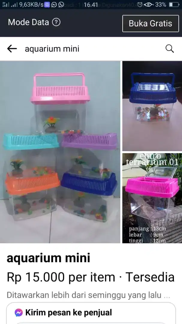 aquarium mini bentuk minimalis