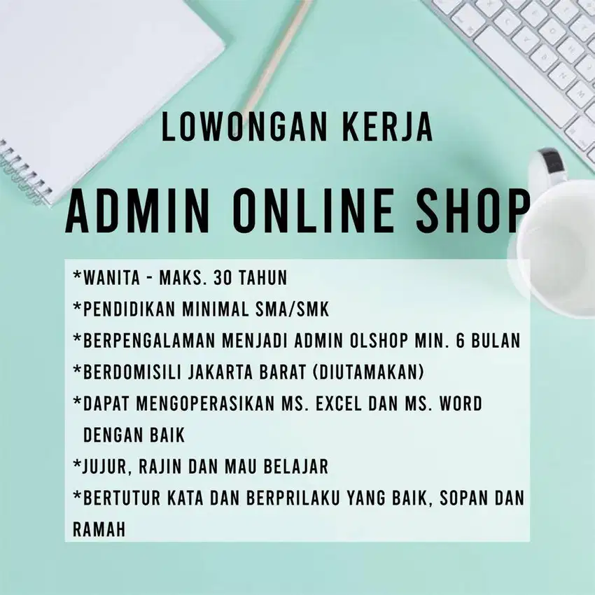 STAFF ADMIN & PACKING ONLINE SHOP