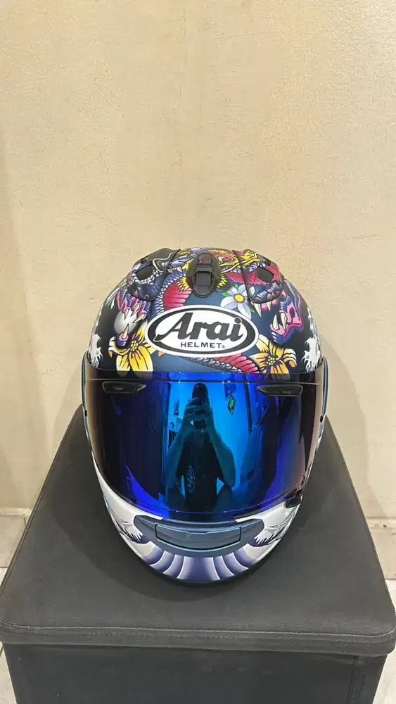 arai rx7x oriental blue sz L