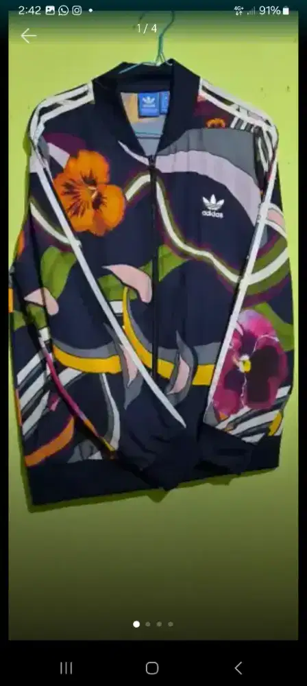 Jaket Adidas Floral Burst Superstar Track Top