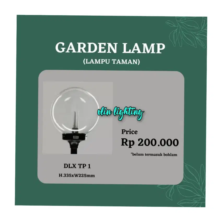 lampu taman bening