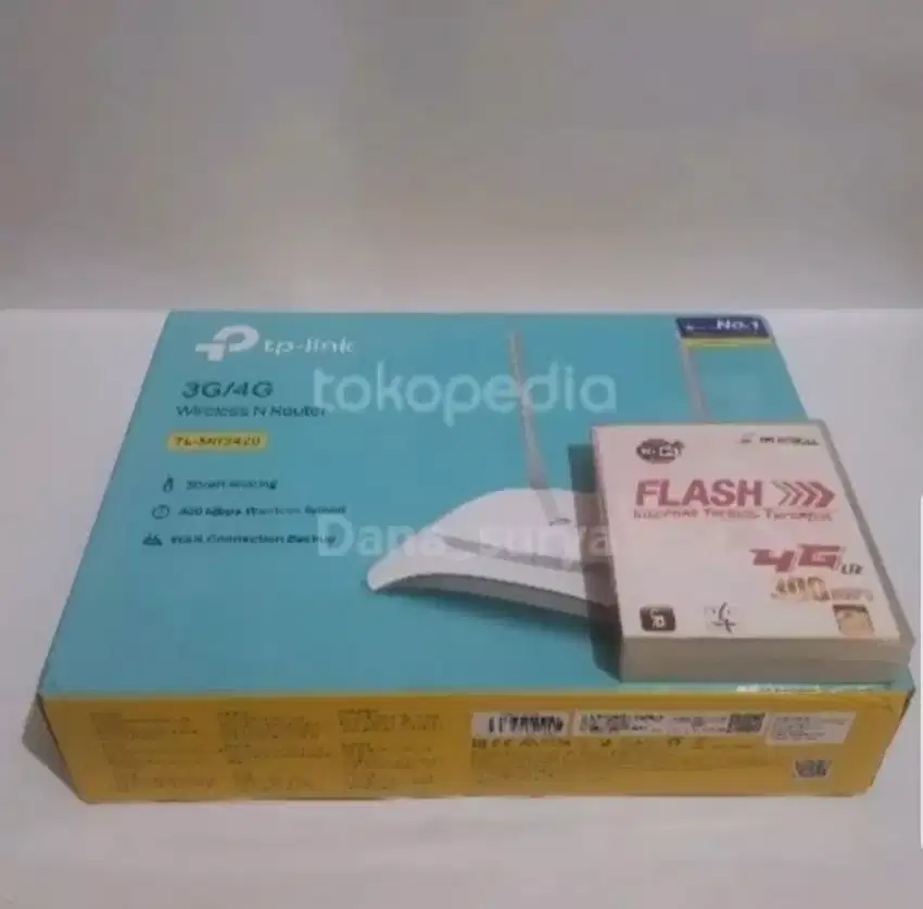 Paket router tplink Mr3420 V5 dan modem usb 4G