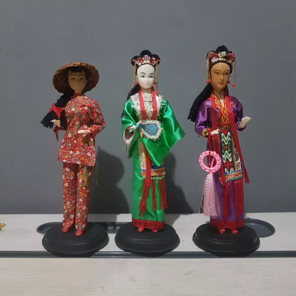 Pajangan Boneka Vintage Asia Jepang China Chinese Kimono Oriental