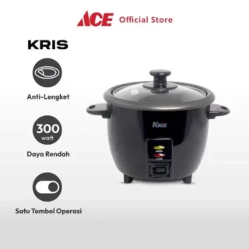 Dijual rice cooker merk Krisbow 0,6 liter, warna merah