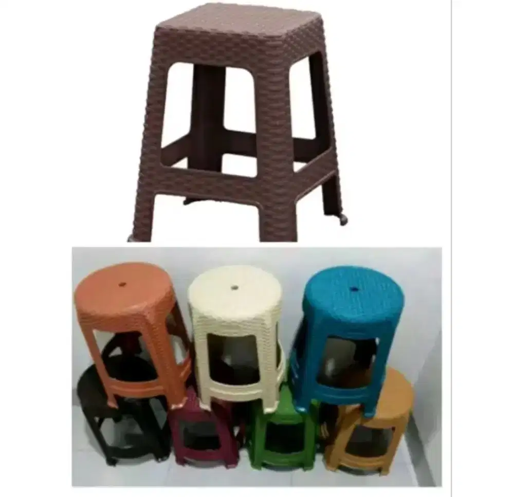 BANGKU ROTAN PLASTIK /3pcs