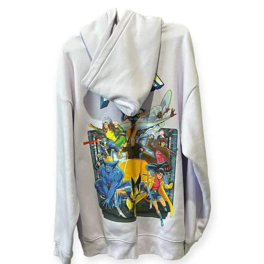 Hoodie ganteng warna putih magenta L besar print x-men H&M