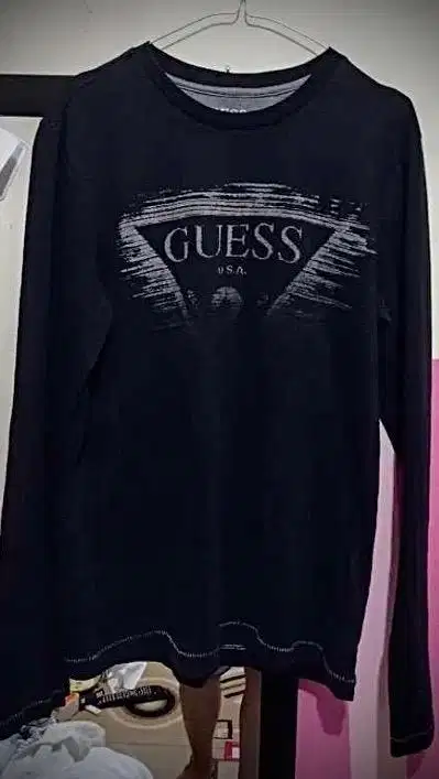 Kaos Longsleeve Guess Black