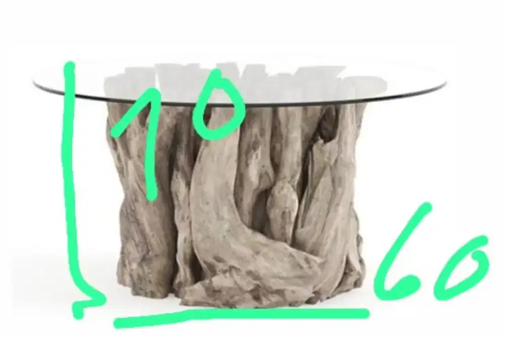 Meja akar tempel alami