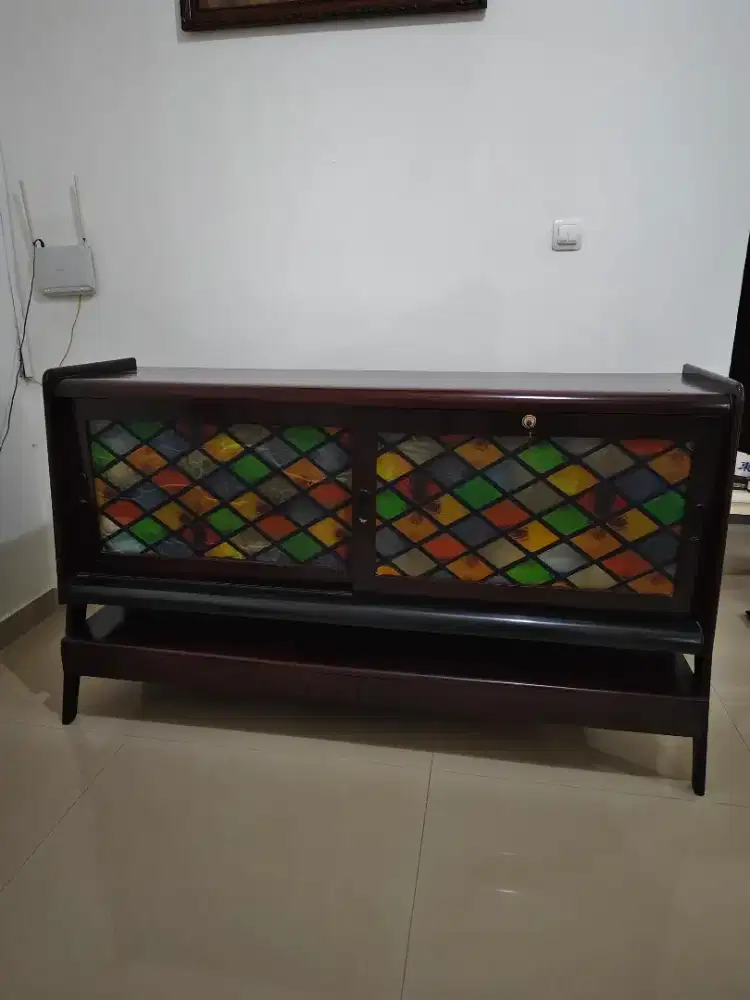 Bufet jati tua barang antik asli