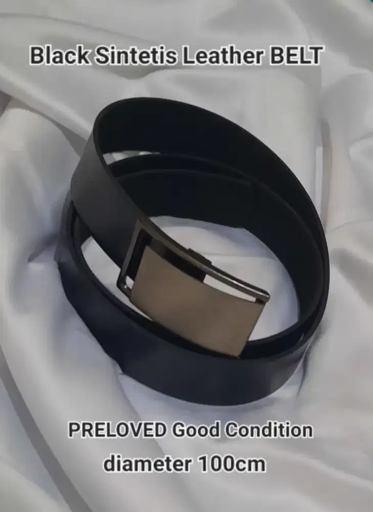 Black Sintetis Leather BELT (PRELOVED)