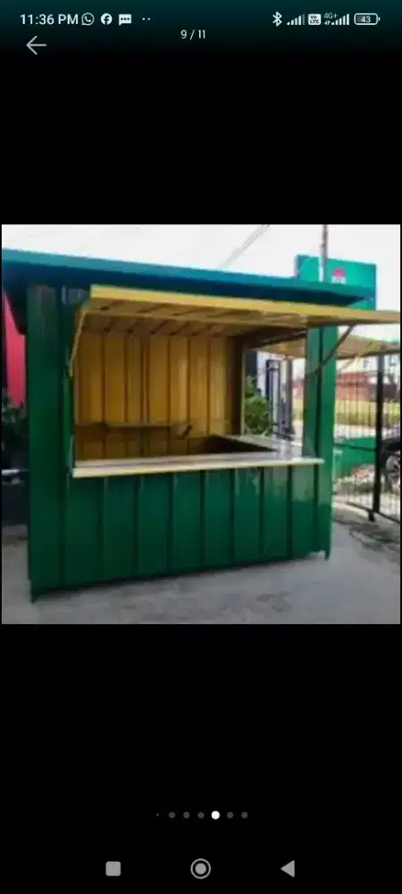 Booth kontainer gerobak jualan