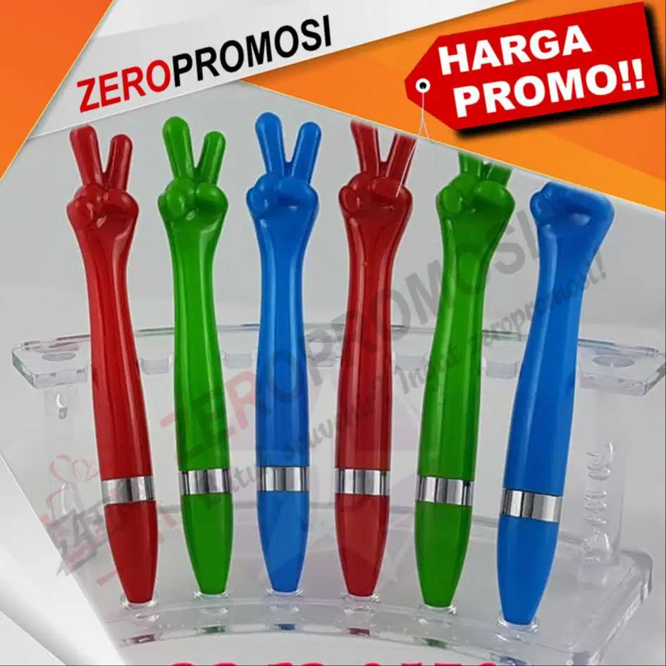 Souvenir Pulpen Plastik model 2 jari