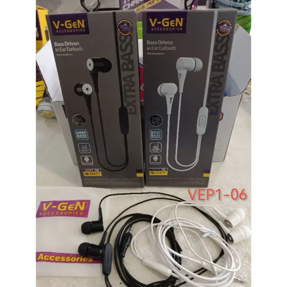 EARPHONE EXTRABASS VGEN VEP1-06/VEP1-19/VEP1-20 NEW (BISA COD)