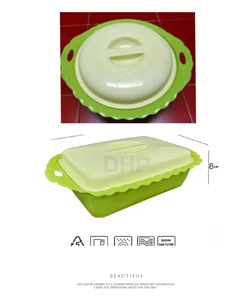 Tempat prasmanan kotak dan Bulat uk L hrg/2pcs