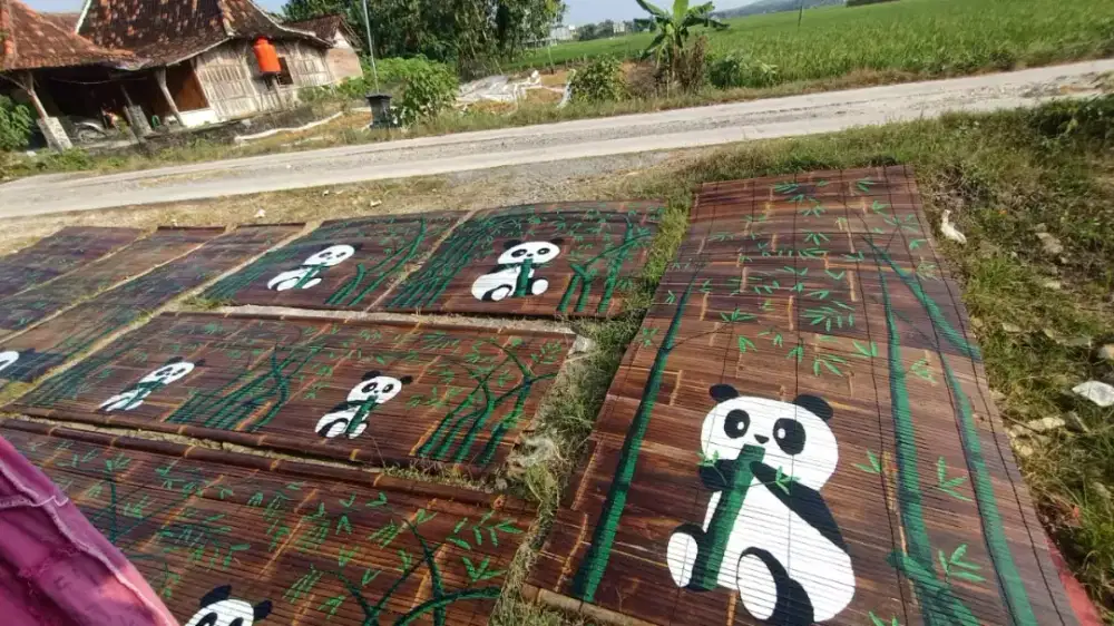 tirai bambu kerei bambu Wulung