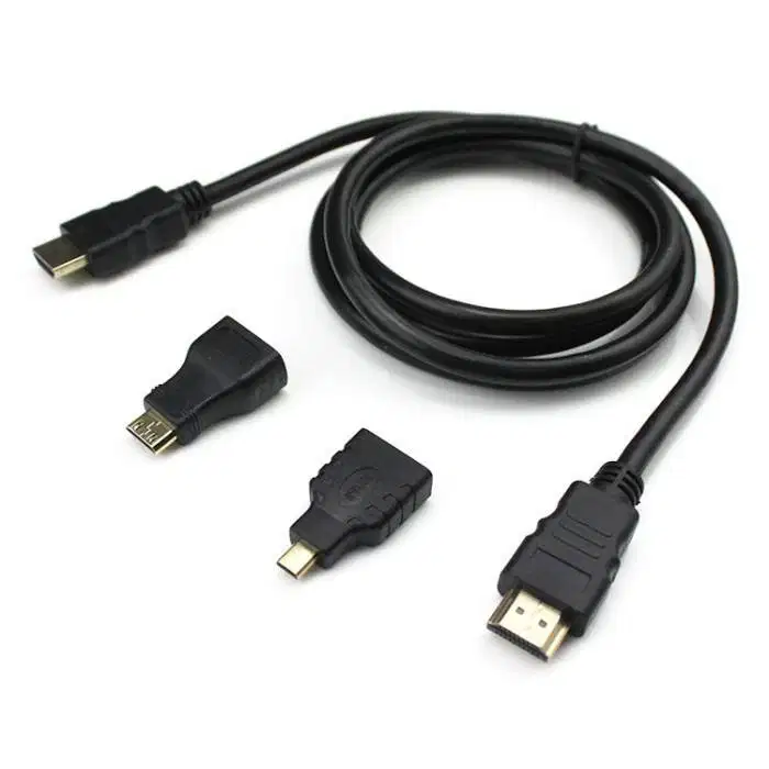 Kabel Monitor HDMI 3 in 1 TV LED Proyektor Laptop Tablet DVD 1.5 Meter