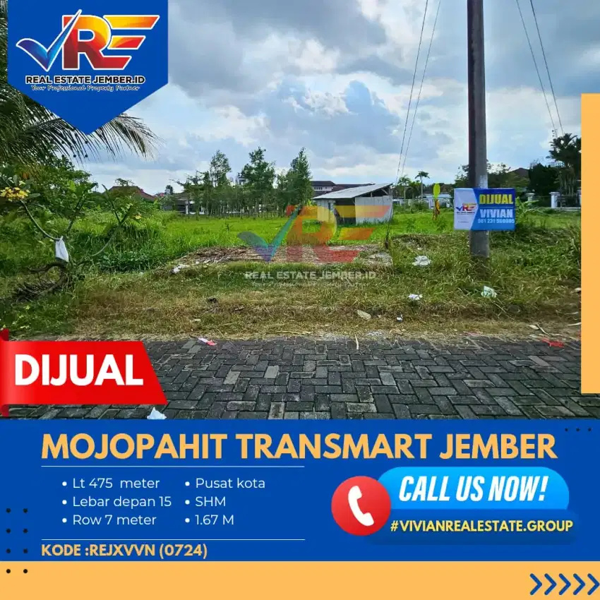 TANAH DI MOJOPAHIT TRANSMART JEMBER