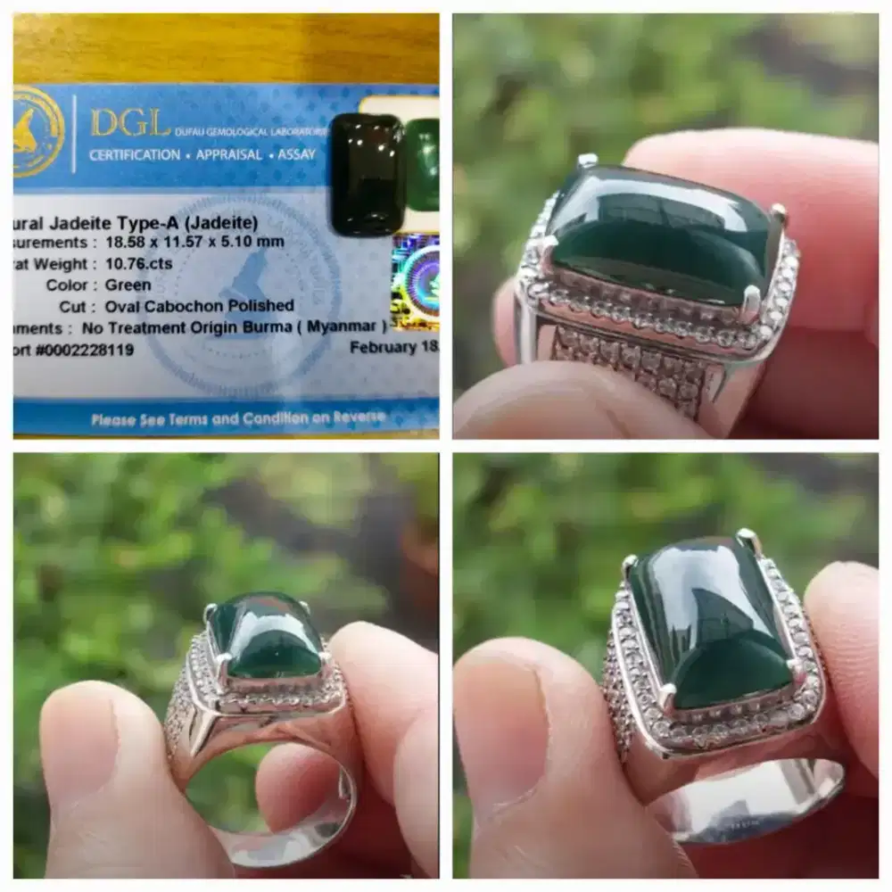 BATU GIOK BURMA HIJAU BOTOL