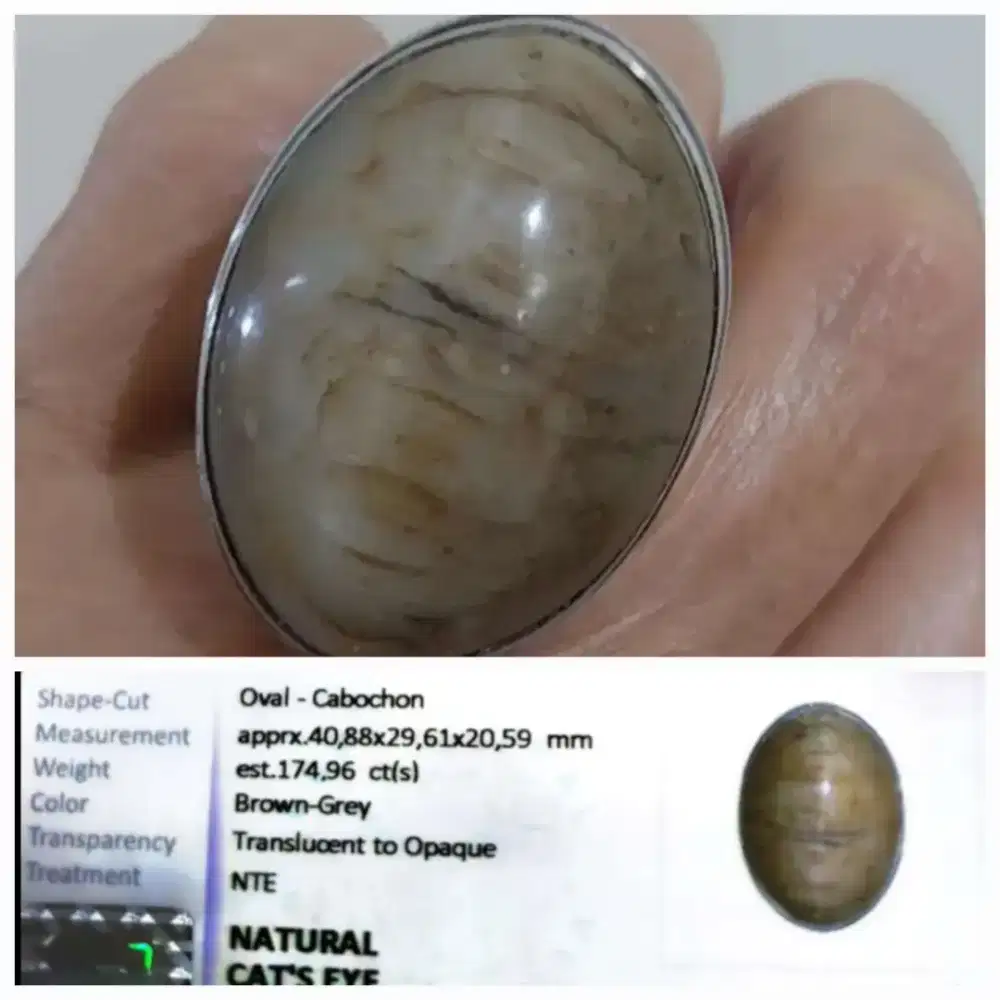 natural cat's eye calcite