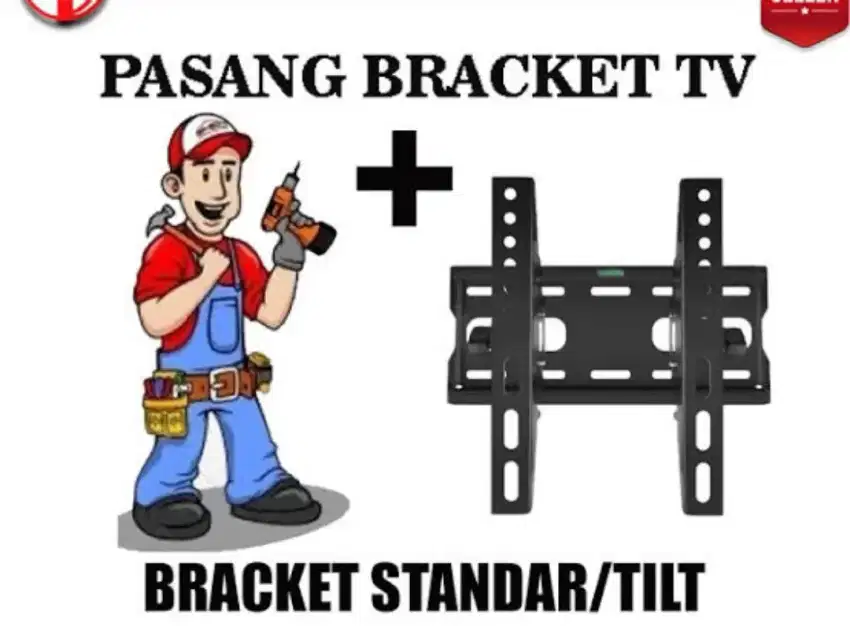 Bracket TV Breket TV LED plus pasang