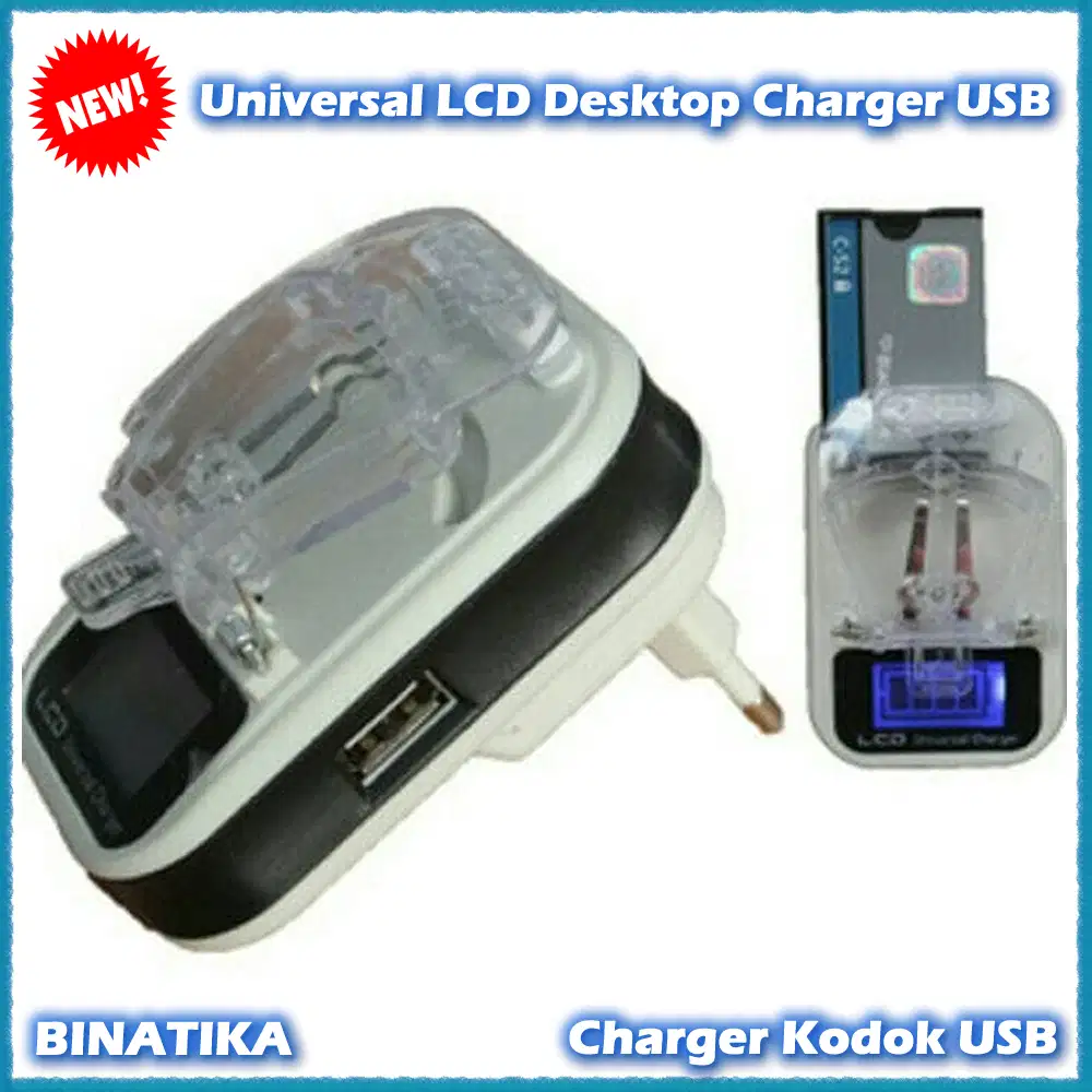Universal LCD Desktop Charger USB / Charger Kodok USB