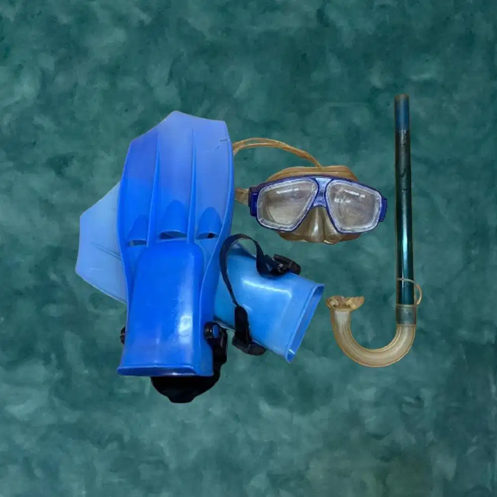 Snorkling Set Anak Kacamata Snorkel Sepatu Katak, Snorkel Set Meridian
