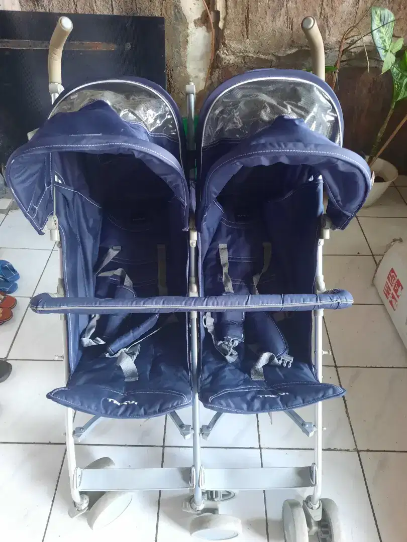 Jual stroller babyelle twin trevi preloved good condition