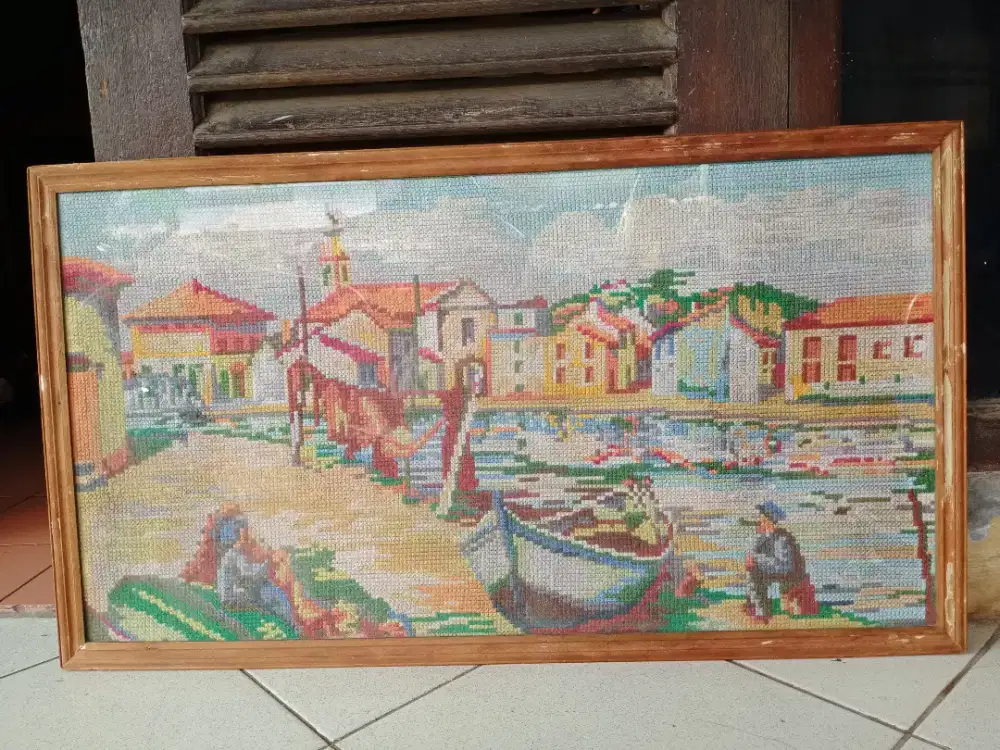 DIJUAL LUKISAN SULAM KRISTIK 40 x 75 harga 150.000